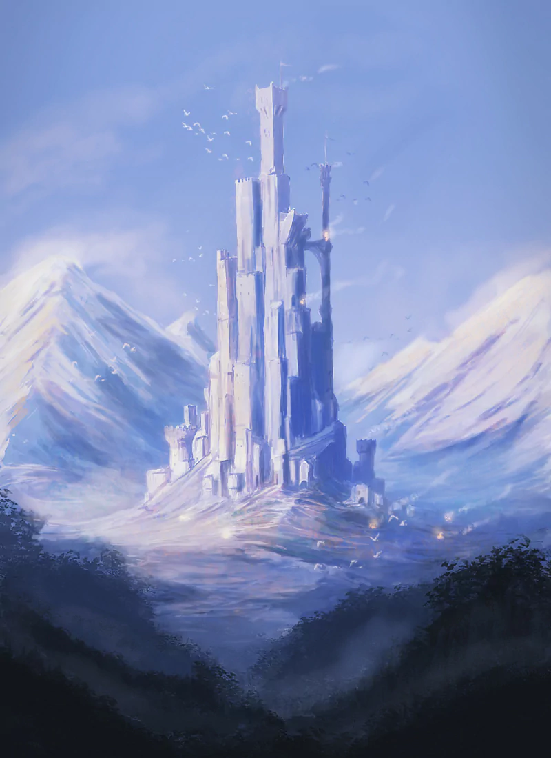 fantasy castle mountain landscape architecture fantasy landscape Image