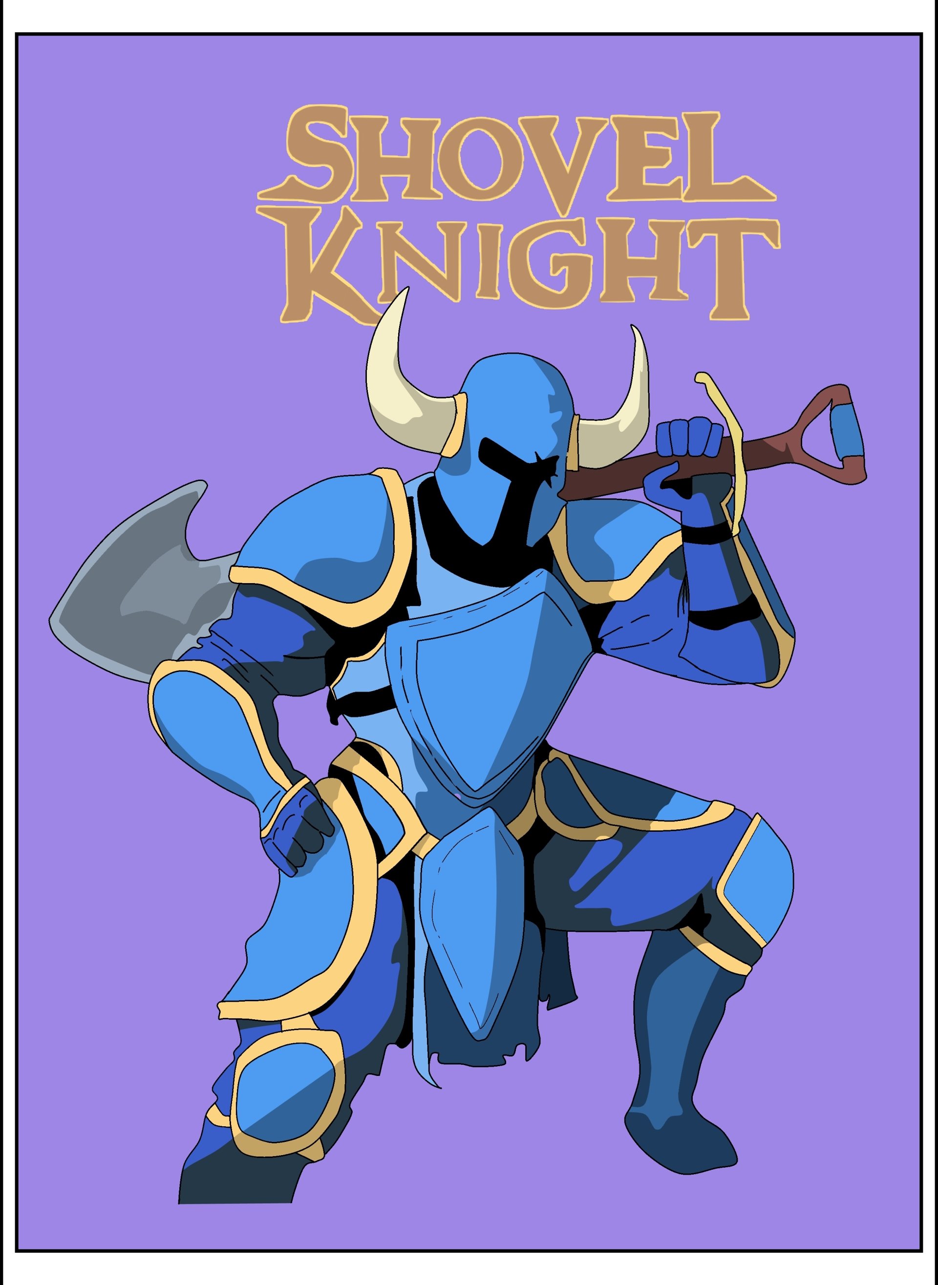 Download Shovel Knight (Shovel Knight) Minimalist Video Game Shovel Knight Minimalist Gaming Art by Wynnter