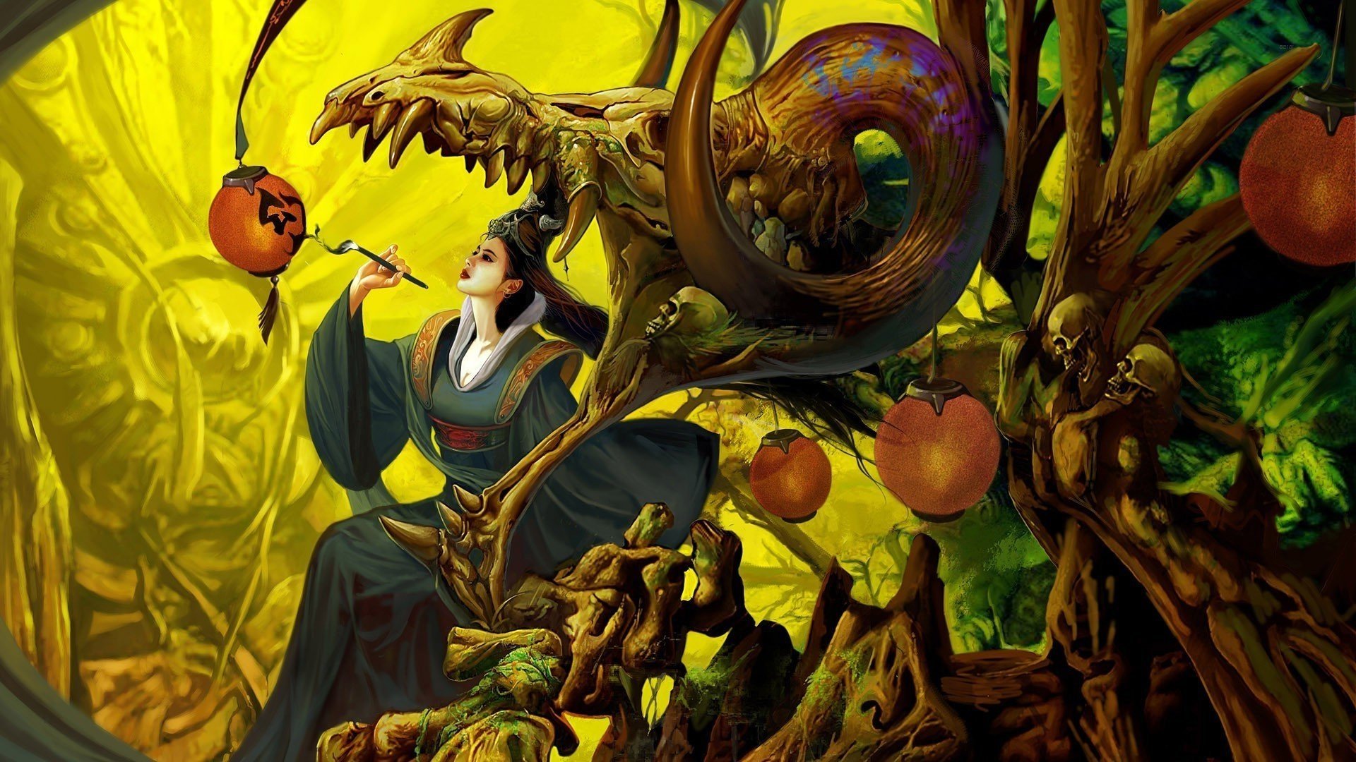 Download Holiday Fantasy Lantern Halloween Art