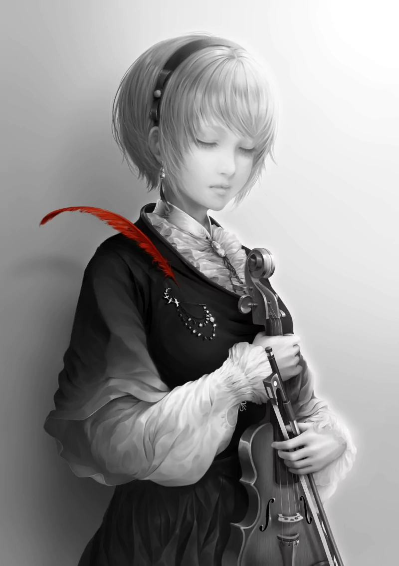 white hair Anime Original Image