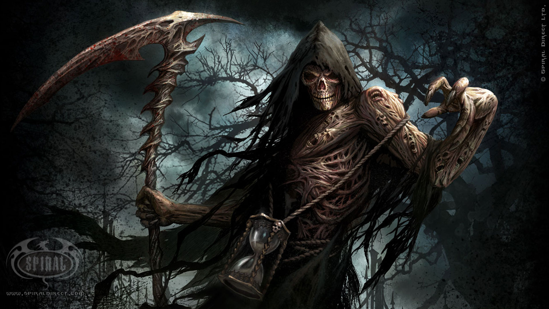grim reaper fantasy art wallpaper