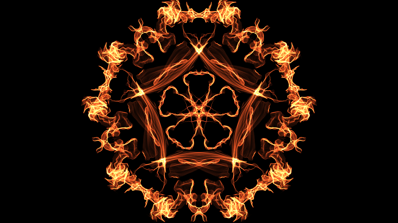 Download Orange (Color) Flower Pentagon Silk Art Abstract Generative Art by Tamersix5