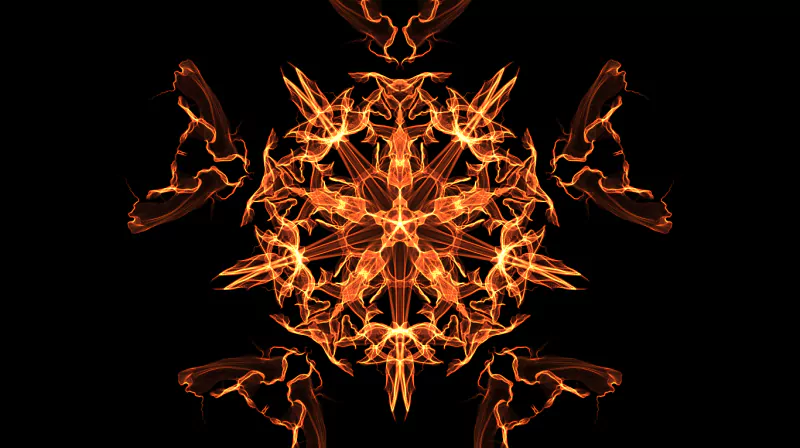 orange (Color) pentagon silk art Abstract generative Image
