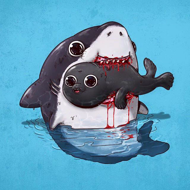  Nature Noms Shark+Seal by Alex Solis
