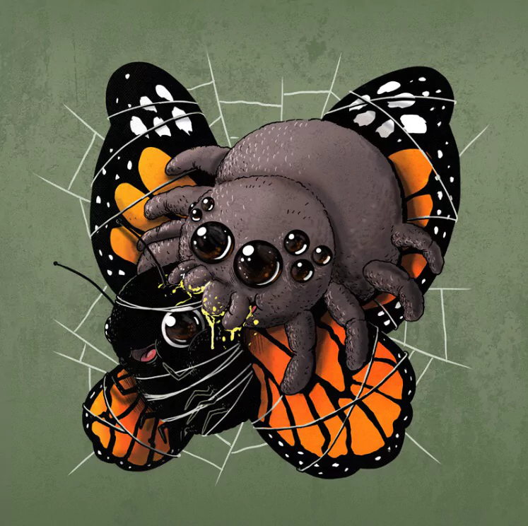  Nature Noms Spider+Butterfly by Alex Solis