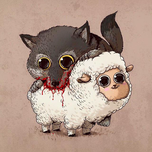  Nature Noms Wolf+Sheep by Alex Solis