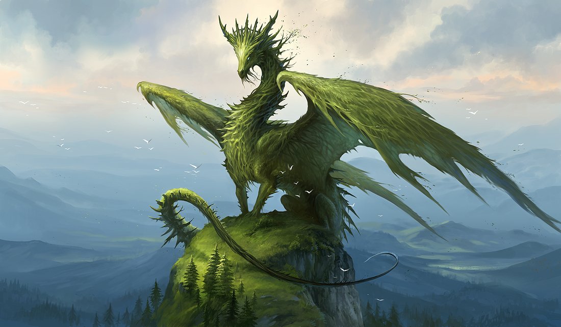 Download Green Fantasy Dragon Green Dragon Art