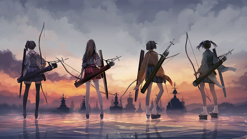 Souryuu (Kancolle) Hiryuu (Kancolle) Kaga (Kancolle) Akagi (Kancolle) Anime Kantai Collection Image