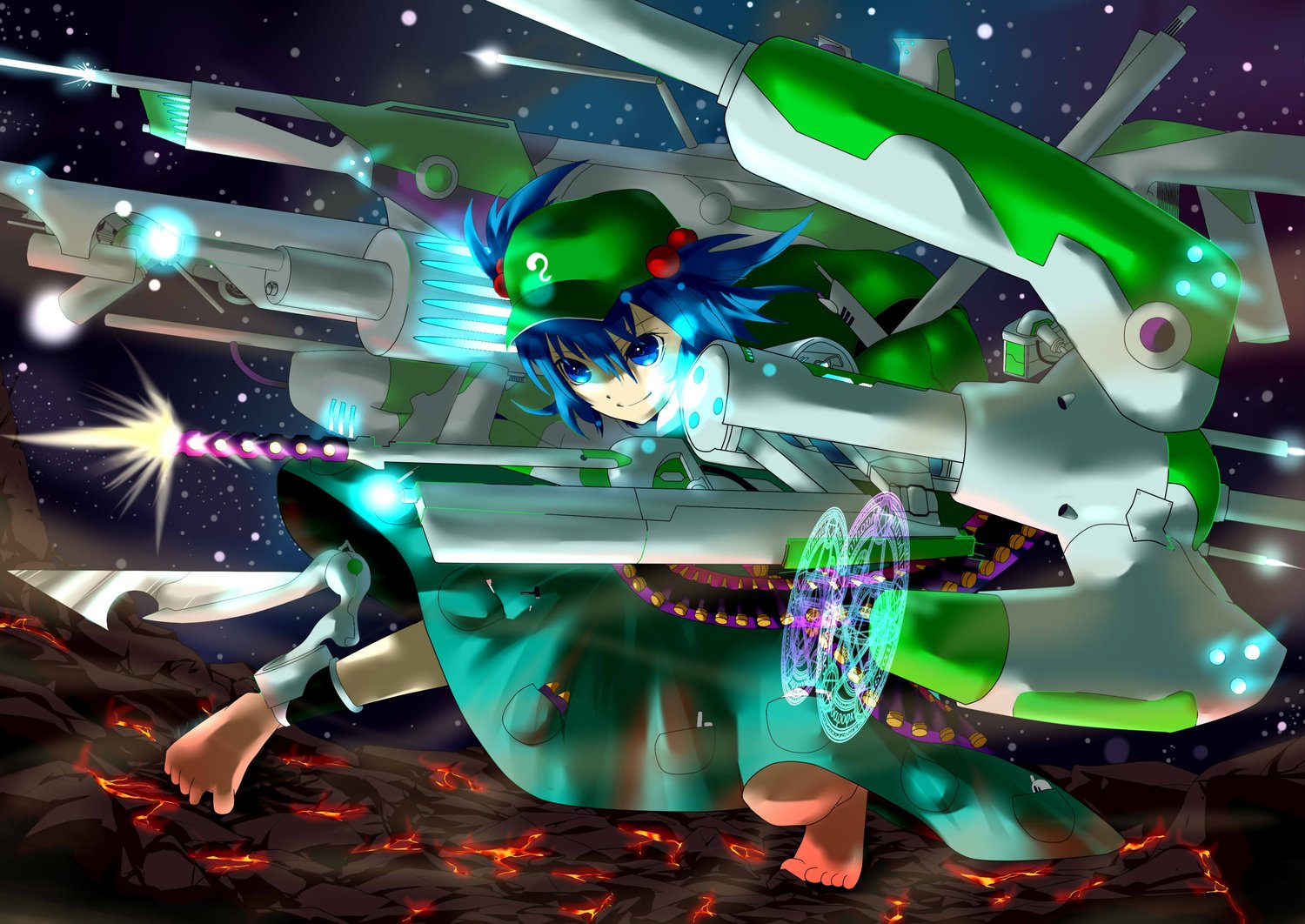 Download Nitori Kawashiro Anime Touhou Art