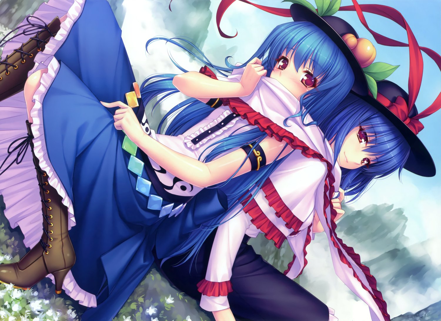 Download Iku Nagae Tenshi Hinanawi Anime Touhou Art