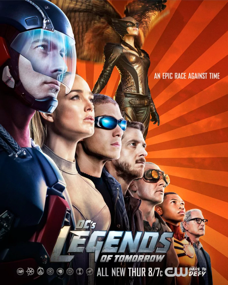Arrowverse Kendra Sanders Martin Stein Firestorm (DC Comics) Heat Wave (DC Comics) Rip Hunter Captain Cold White Canary (DC Comics) Hawkgirl (DC Comics) Atom (DC Comics) TV Show DC's Legends of Tomorrow Image
