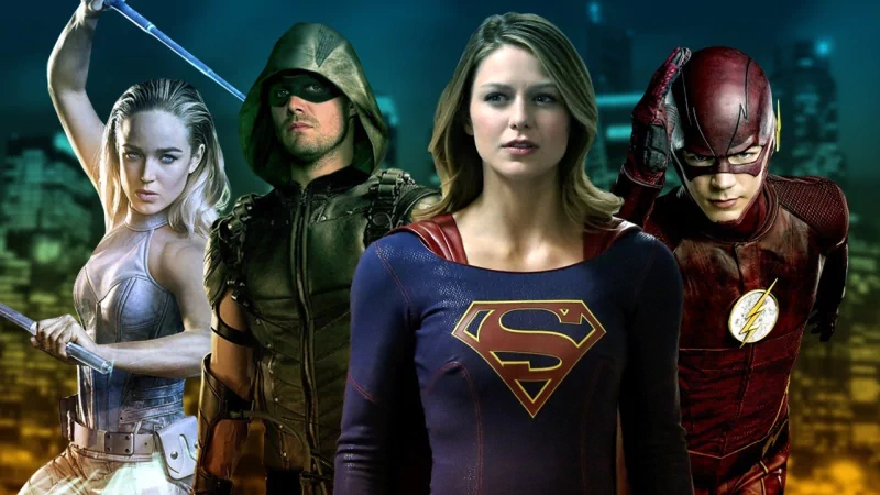 Kara Danvers Sara Lance Barry Allen Oliver Queen Arrowverse Flash Supergirl Green Arrow White Canary (DC Comics) TV Show DC's Legends of Tomorrow Image