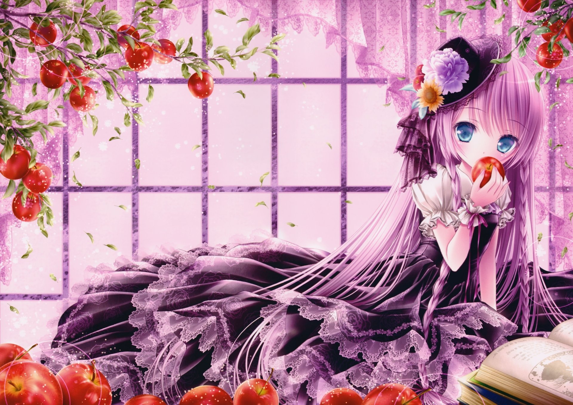 Download Blue Eyes Fantasy Apple Anime Girl Anime Girl Fantasy Anime Art