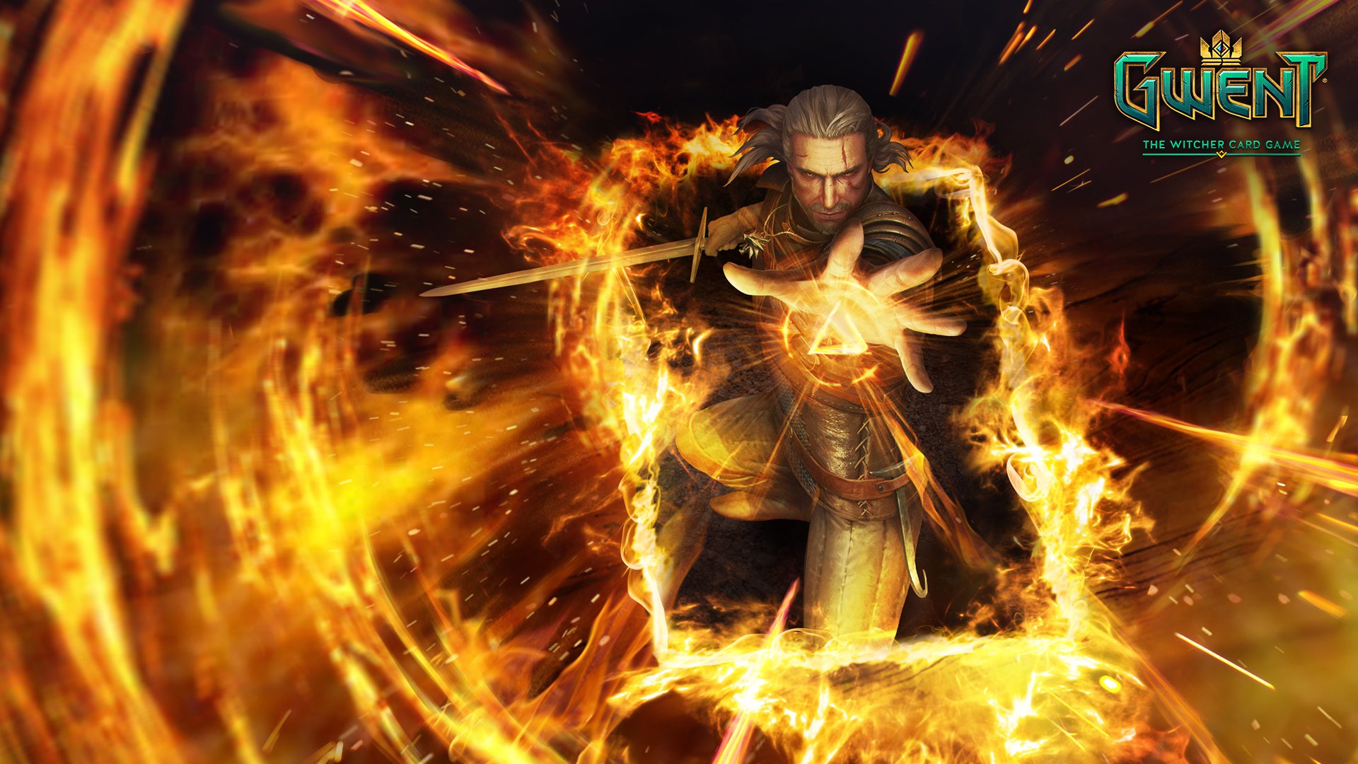 Download The Witcher The Witcher 3: Wild Hunt Geralt Of Rivia Gwent Fire Video Game Gwent: The Witcher Card Game Art