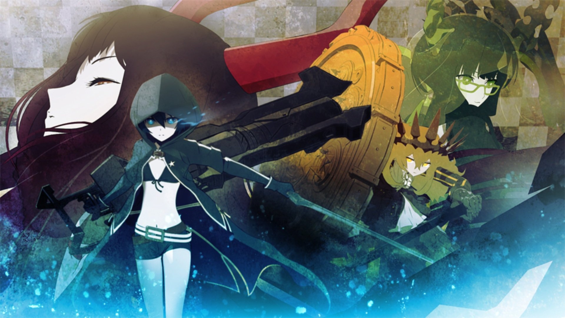 Download Black Gold Saw Chariot (Black Rock Shooter) Dead Master (Black Rock Shooter) Anime Black Rock Shooter Art