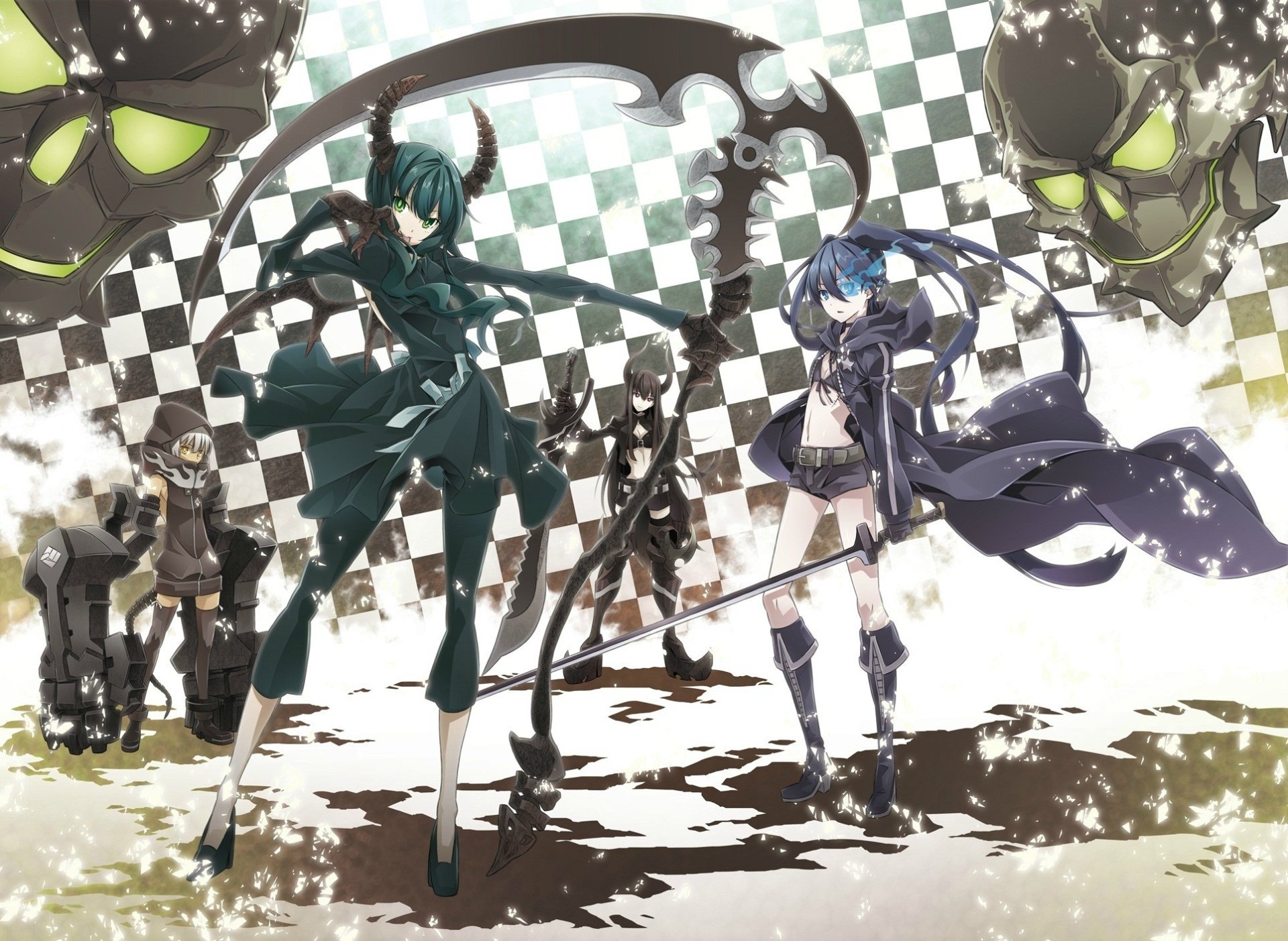 Download Strength (Black Rock Shooter) Dead Master (Black Rock Shooter) Anime Black Rock Shooter Art