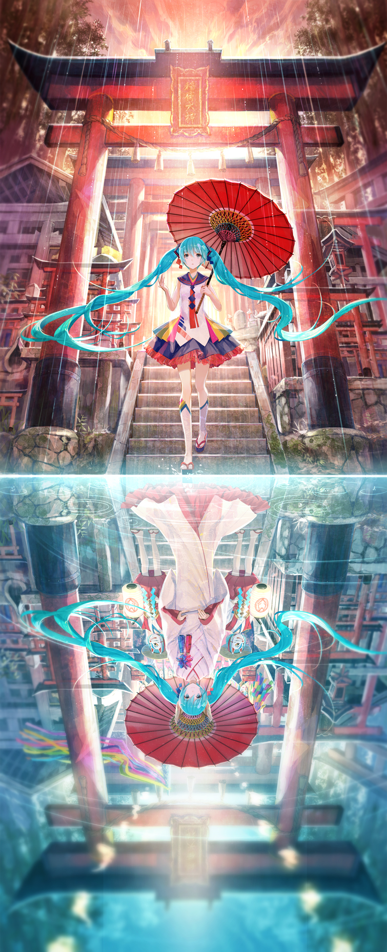 Anime Vocaloid Art by Fuji Choko