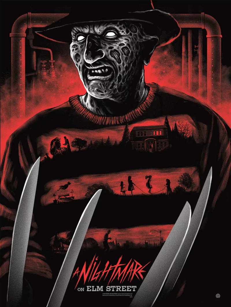 Freddy Krueger dark horror movie A Nightmare on Elm Street (1984) Image