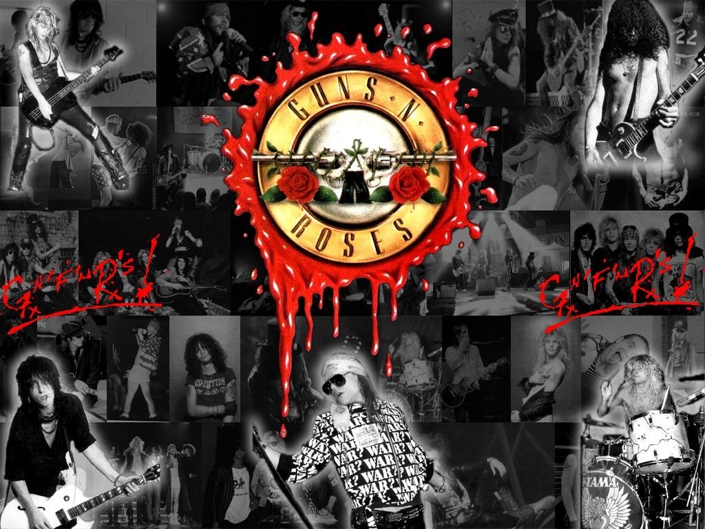 Download Glam Metal Heavy Metal Music Guns N' Roses Art, image size:1024x768