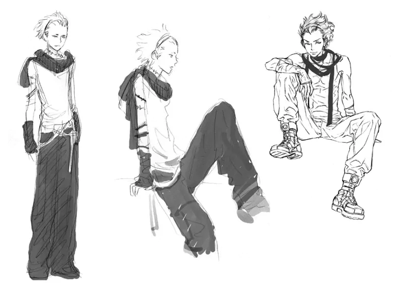  Santa ~ Sketches by Kinu Nishimura