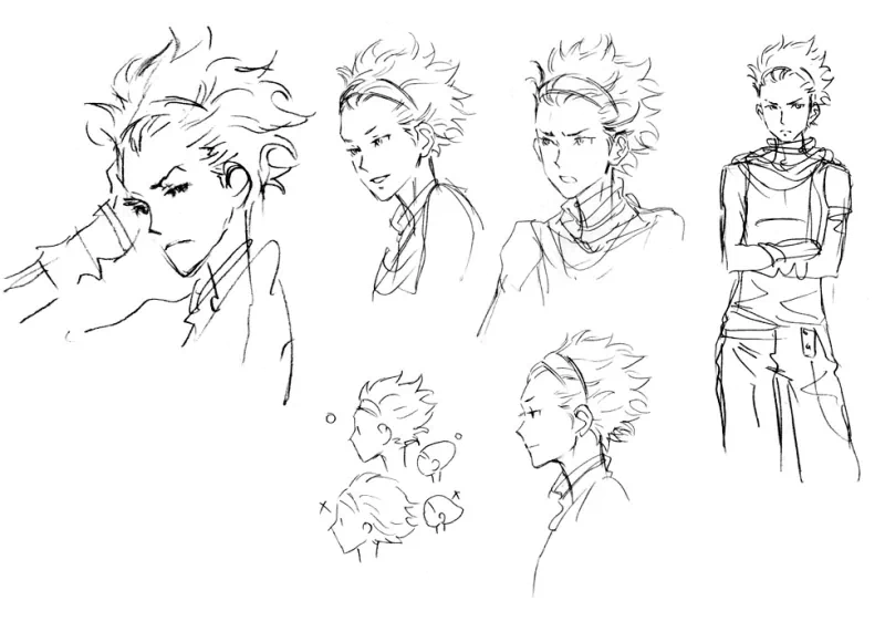  Santa ~ Sketches by Kinu Nishimura