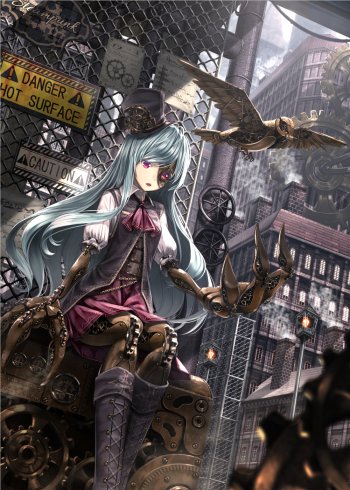 steampunk anime girl wallpaper