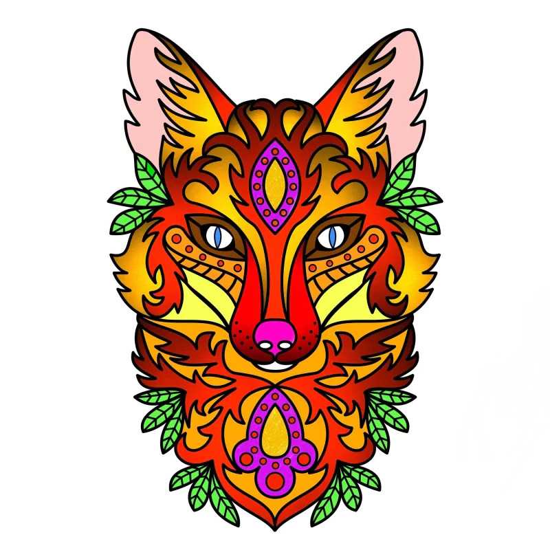  Colorful Fox Artwork