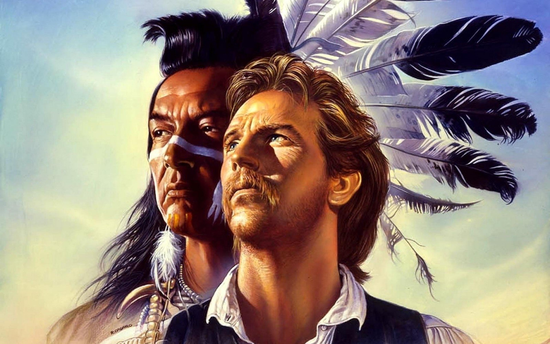 Download Kevin Costner Movie Dances With Wolves Art