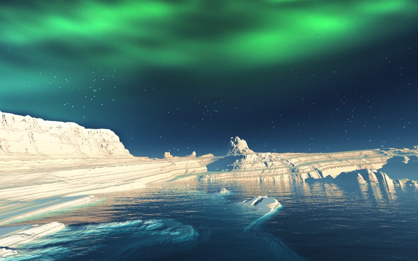 Download Iceberg Nature Aurora Borealis Art