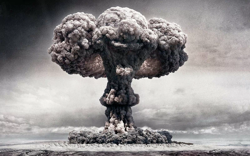 clown nuclear mushroom cloud man made explosion Image